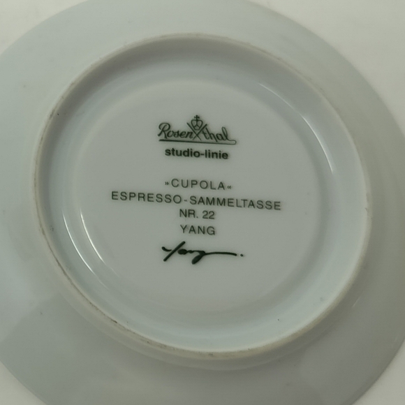 Vintage Rosenthal // Studio Linie Espresso Cupola Cup and Saucer // YANG // Nr 2 - Picture 9 of 12